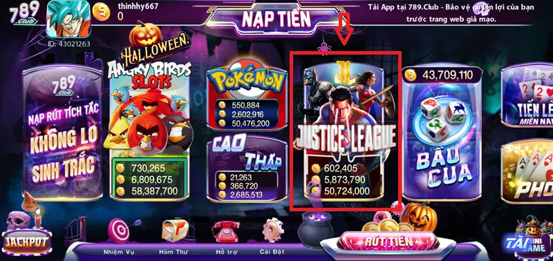 Justice League 789club: Game nổ hũ siêu anh hùng hay nhất 2 Justice League 789club là game gì?