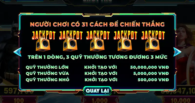 Justice League 789club: Game nổ hũ siêu anh hùng hay nhất 4 Luật chơi cơ bản của Justice League trên 789club