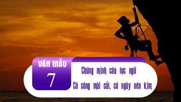 Bài văn chứng minh câu tục ngữ 